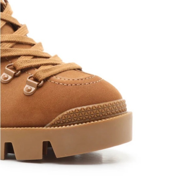 Schutz Shoes Schutz Xayane Combat style Women's 9.5 in TanBrown Lace-up Bootie - Picture 3 of 10